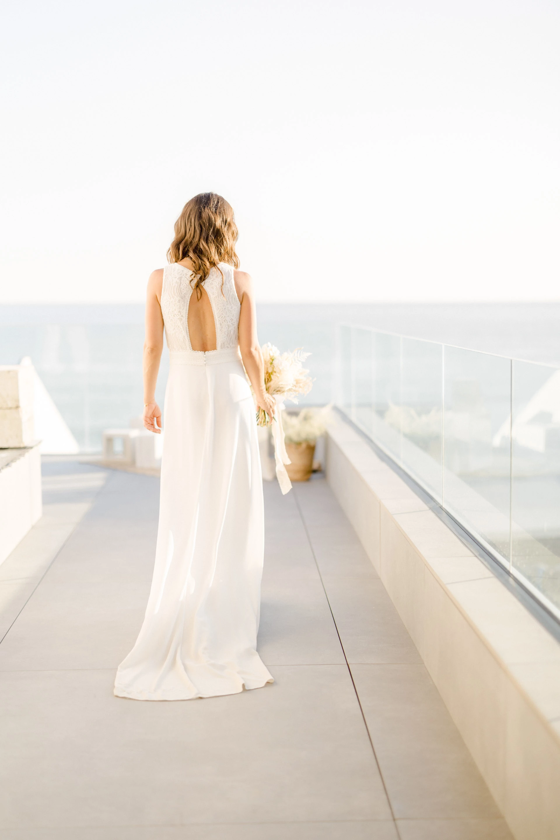 robe mariage beige gris marron